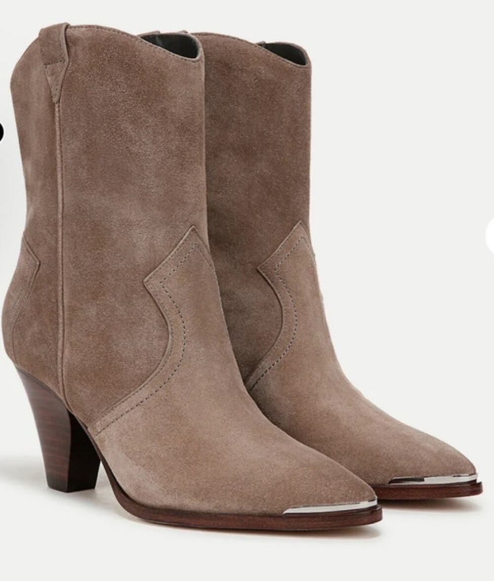 NWOT: Veronica Beard Cody Suede Western Bootie